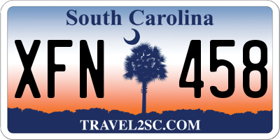 SC license plate XFN458
