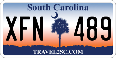 SC license plate XFN489