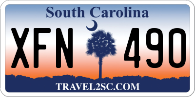 SC license plate XFN490