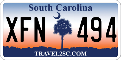 SC license plate XFN494