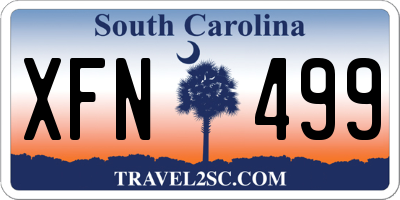SC license plate XFN499