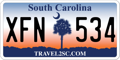 SC license plate XFN534