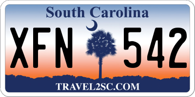 SC license plate XFN542