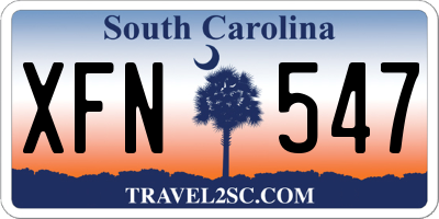 SC license plate XFN547