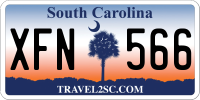 SC license plate XFN566