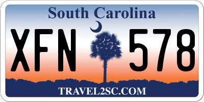 SC license plate XFN578