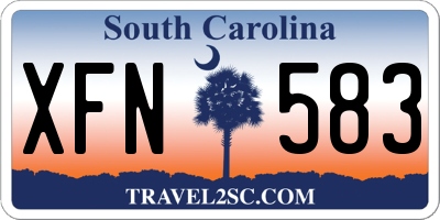 SC license plate XFN583
