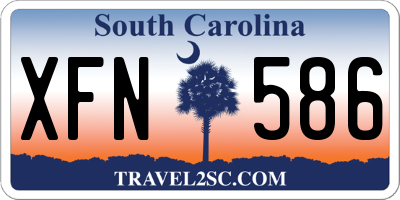SC license plate XFN586