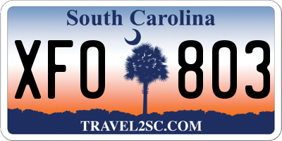 SC license plate XFO803