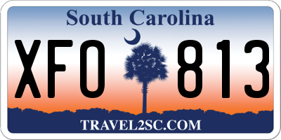 SC license plate XFO813