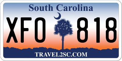 SC license plate XFO818