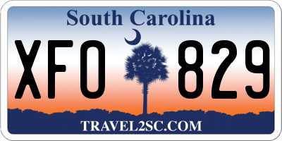 SC license plate XFO829