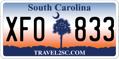 SC license plate XFO833