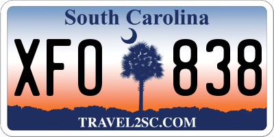 SC license plate XFO838