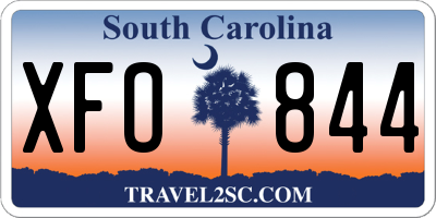 SC license plate XFO844