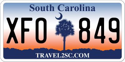 SC license plate XFO849