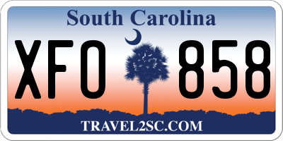 SC license plate XFO858