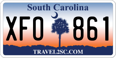 SC license plate XFO861