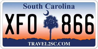 SC license plate XFO866