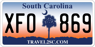 SC license plate XFO869