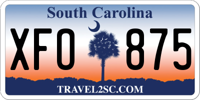 SC license plate XFO875