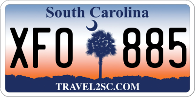 SC license plate XFO885
