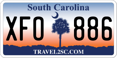 SC license plate XFO886
