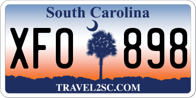SC license plate XFO898