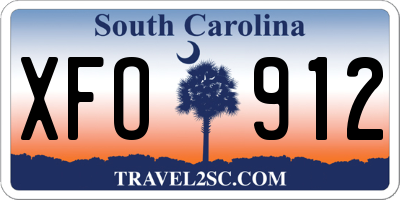 SC license plate XFO912