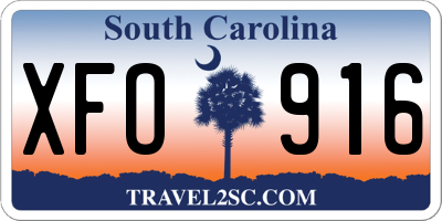 SC license plate XFO916