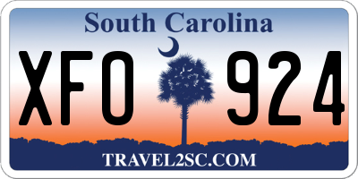 SC license plate XFO924