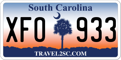 SC license plate XFO933