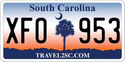 SC license plate XFO953