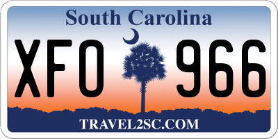 SC license plate XFO966