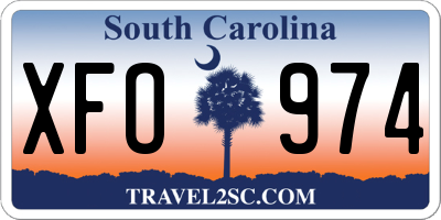SC license plate XFO974