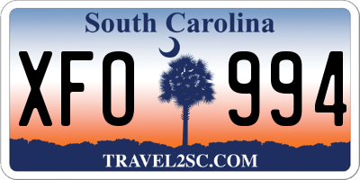 SC license plate XFO994