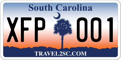SC license plate XFP001