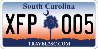 SC license plate XFP005