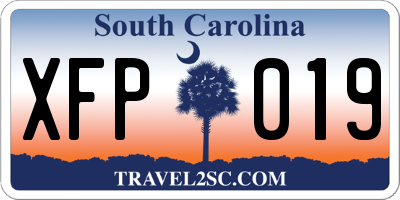 SC license plate XFP019