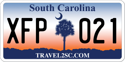 SC license plate XFP021