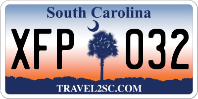SC license plate XFP032