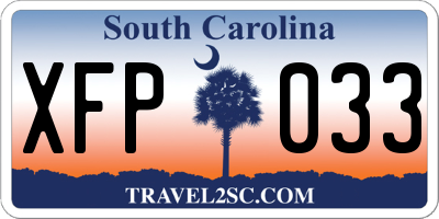 SC license plate XFP033