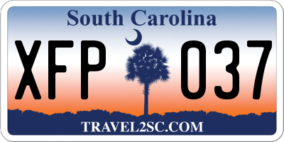 SC license plate XFP037