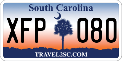 SC license plate XFP080