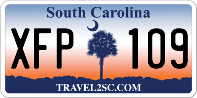 SC license plate XFP109