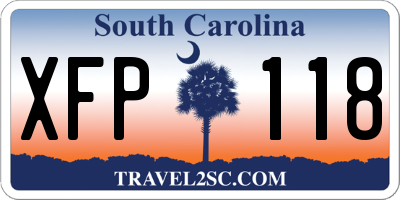SC license plate XFP118