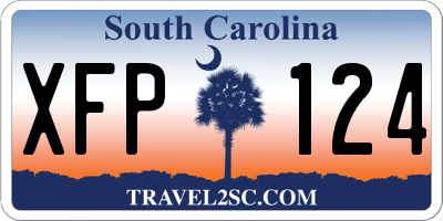 SC license plate XFP124
