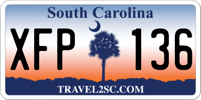 SC license plate XFP136