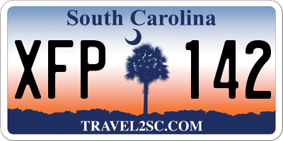 SC license plate XFP142