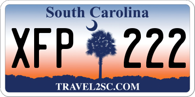 SC license plate XFP222